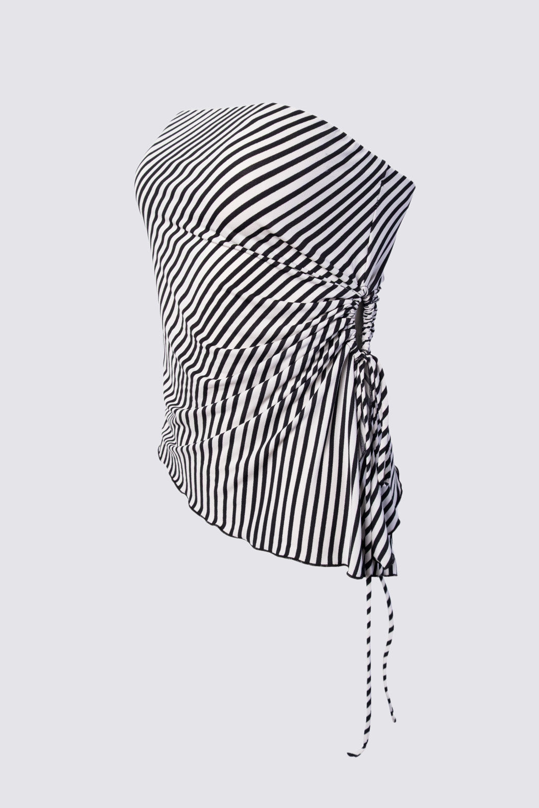 Y2K Striped Asymmetric Tube Top