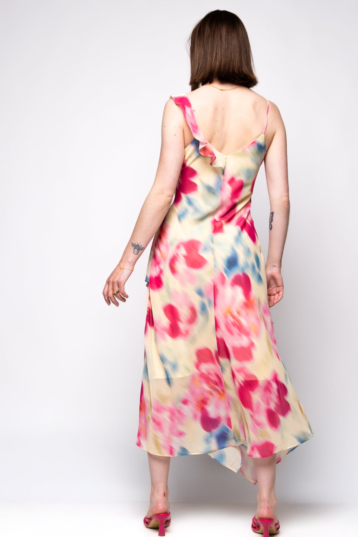 Steve Madden Romy Floral Tiered Ruffle Midi Dress