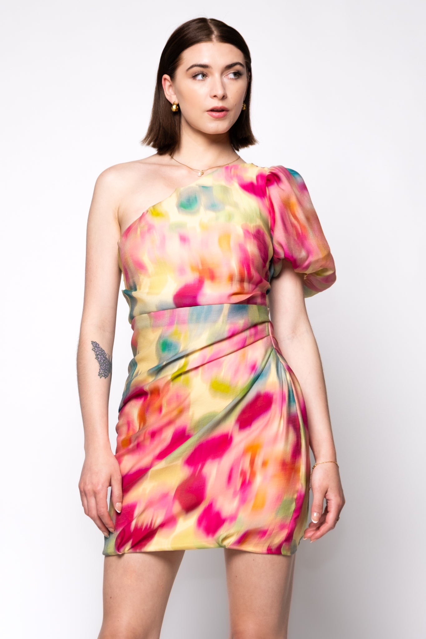 Steve Madden Angel One Shoulder Mini Dress