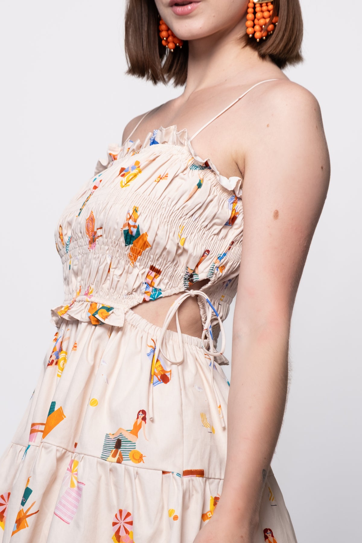 Beach Day Smocked Mini Dress