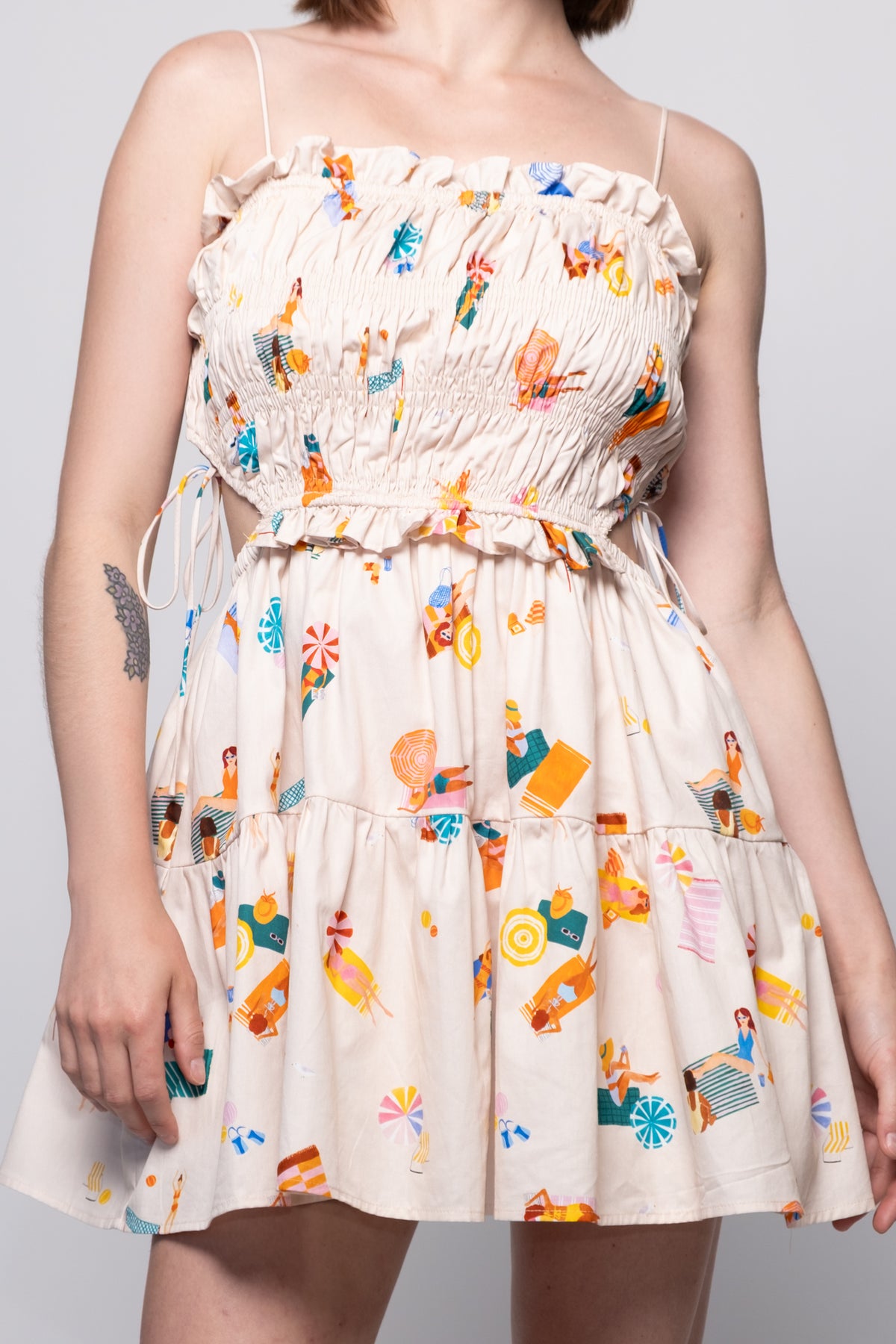 Beach Day Smocked Mini Dress