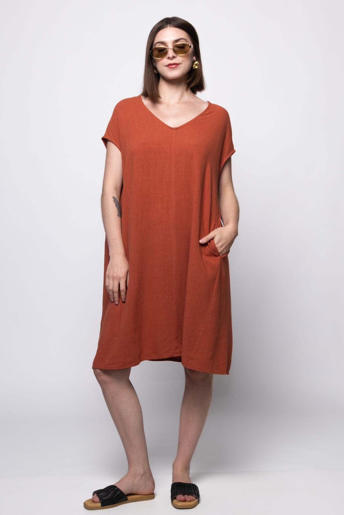 Edith Linen Sack Dress