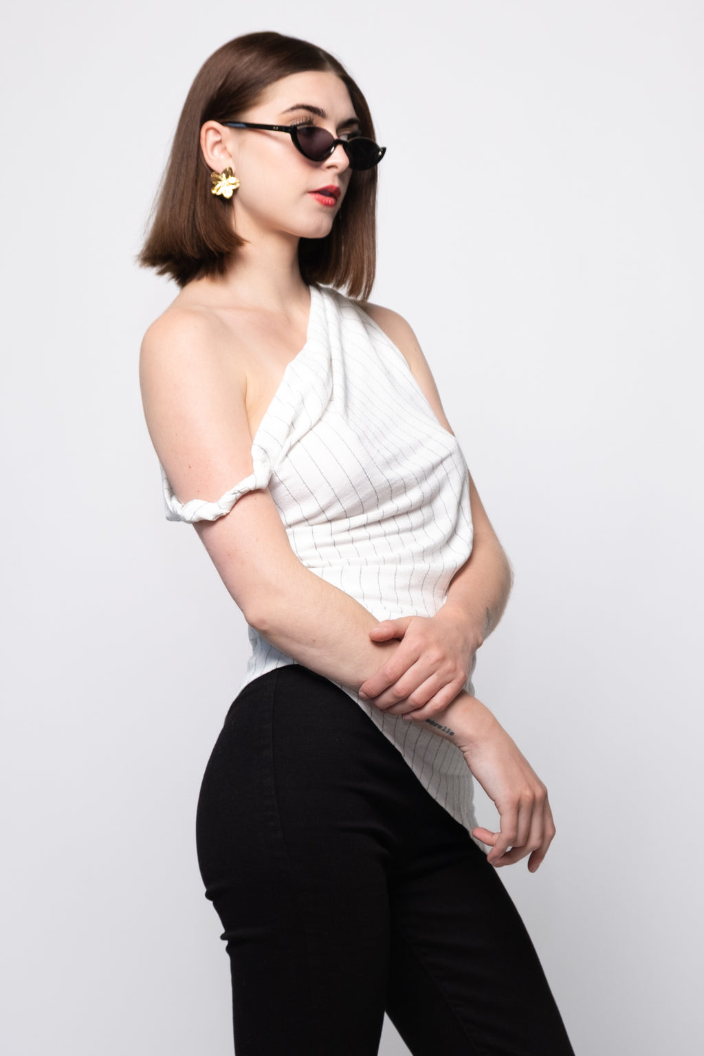 Char One Shoulder Top