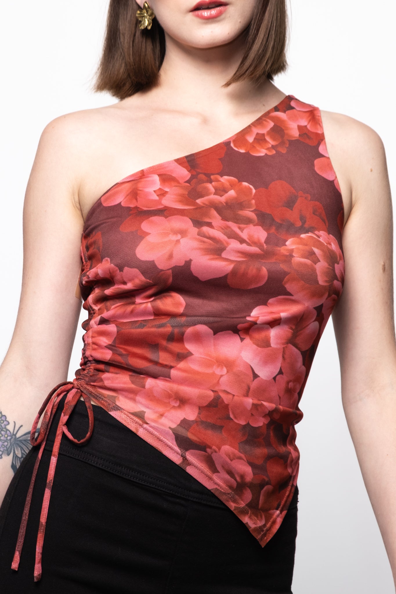 トップス YUINA ICHIKAWA tatto sheer skin top Women's Punk Nailed Sheer Mesh Top – Punk Design