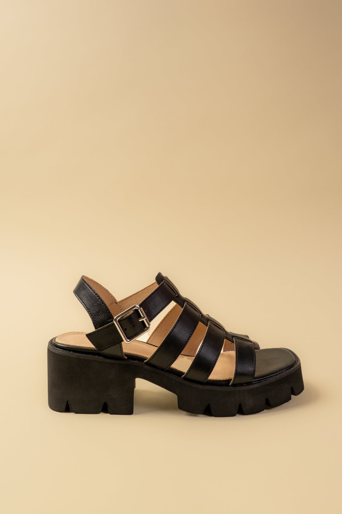 Strapped Lug Sole Sandals