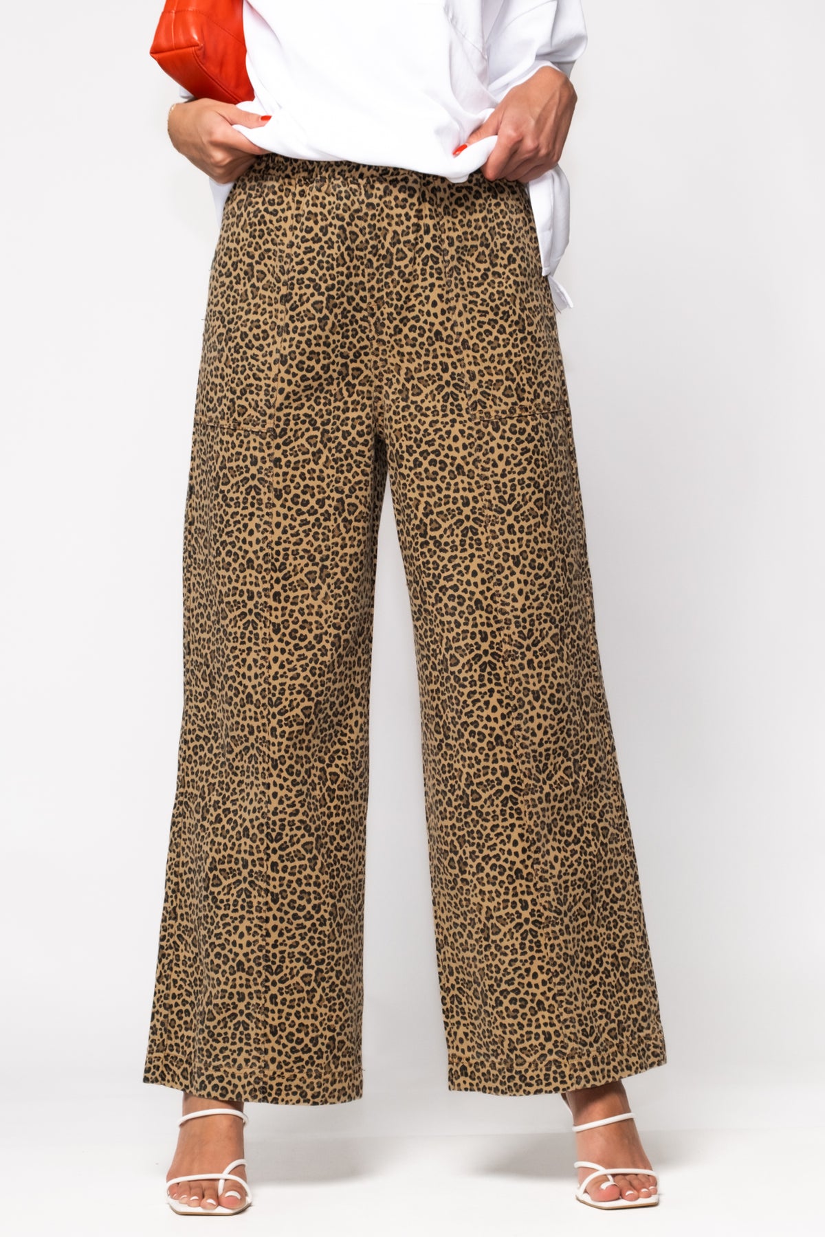 FRNCH Cherin Leopard Print Trousers