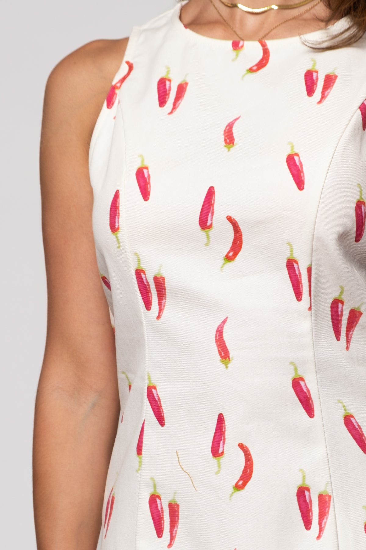 Chili Pepper Cotton Mini Dress
