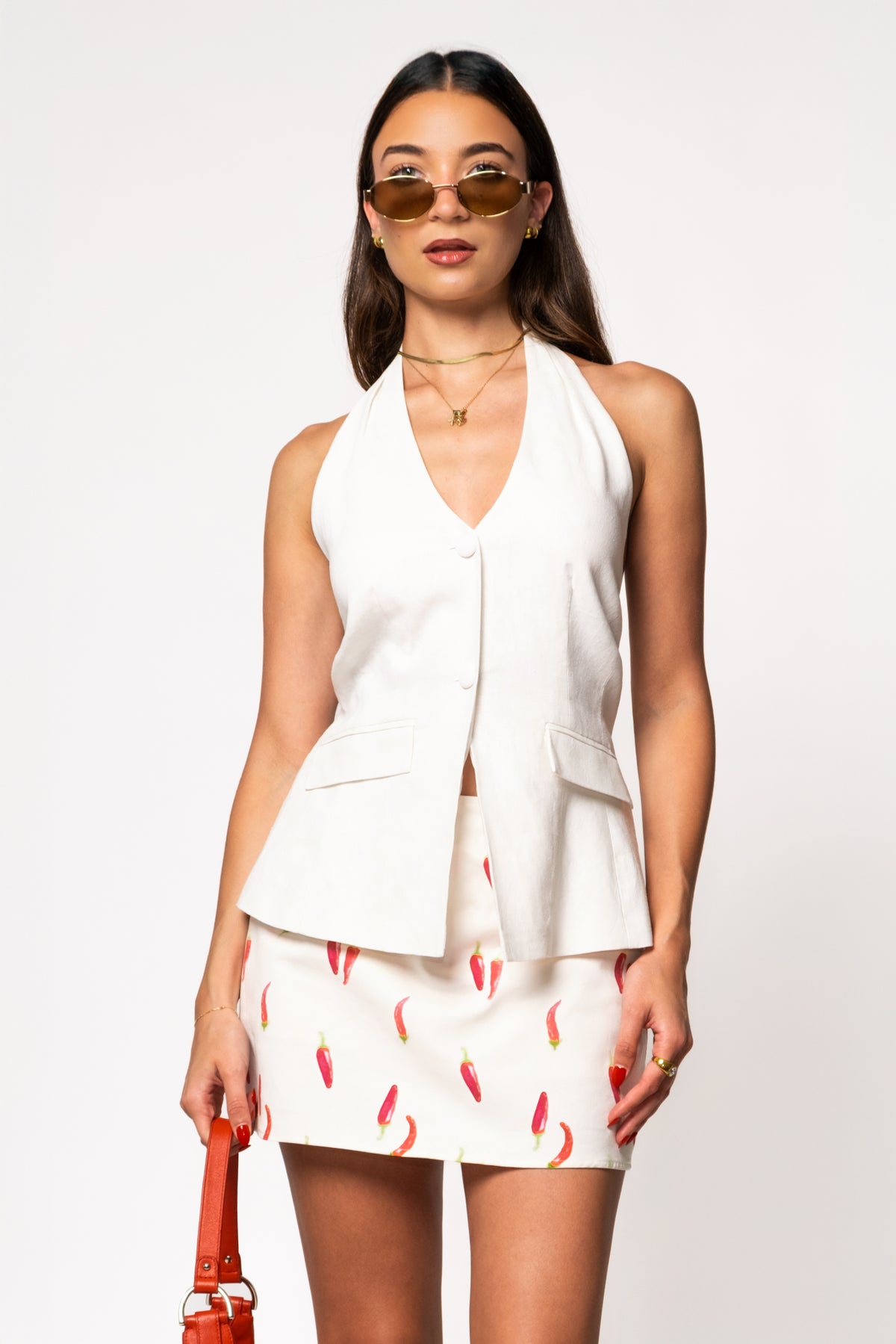 Chili Pepper Cotton Skort