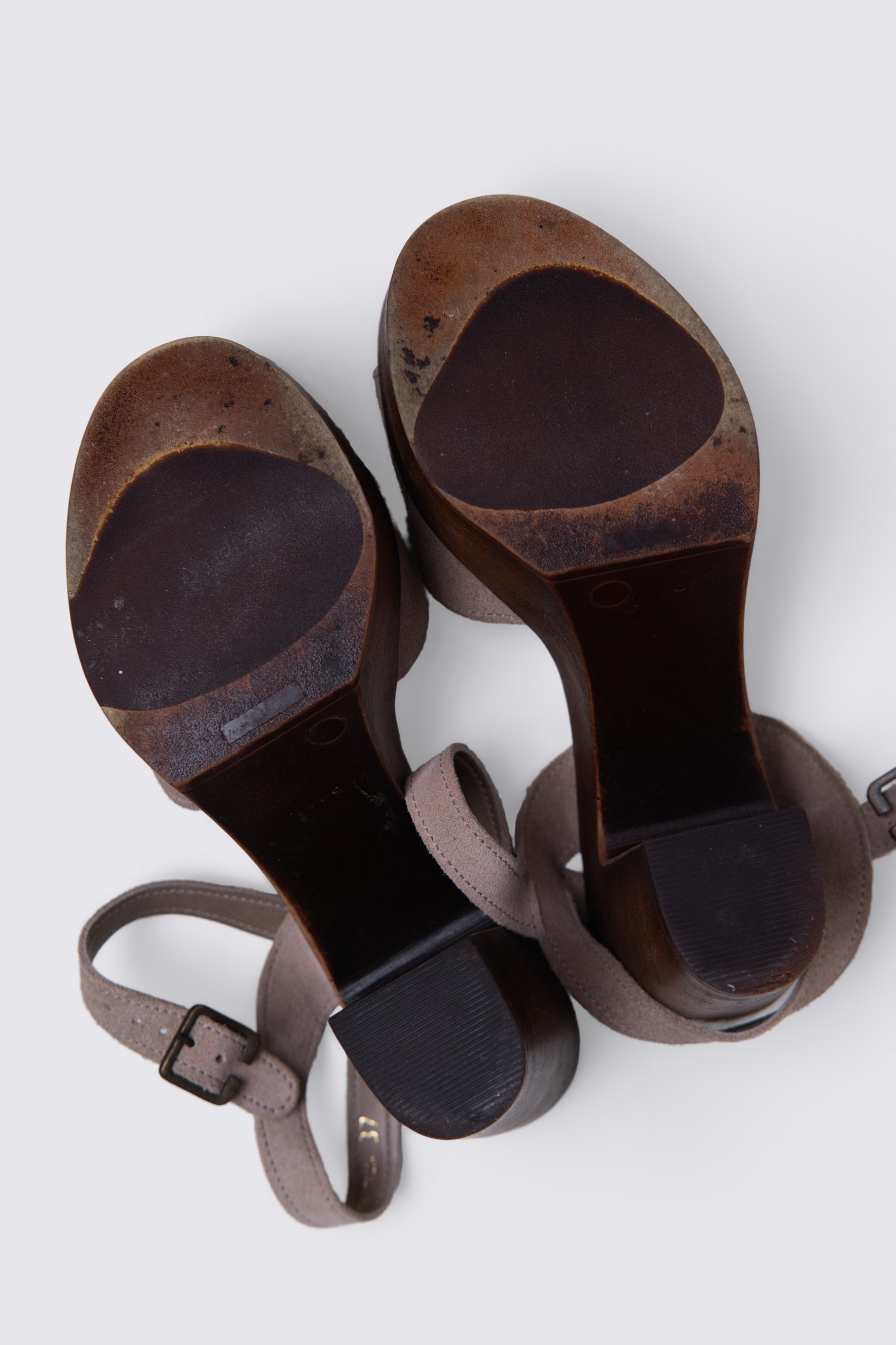 00s Basement Suede Platform Heels