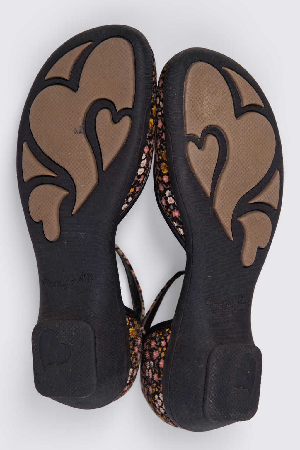 Y2K Floral Corduroy Ankle Strap Shoes