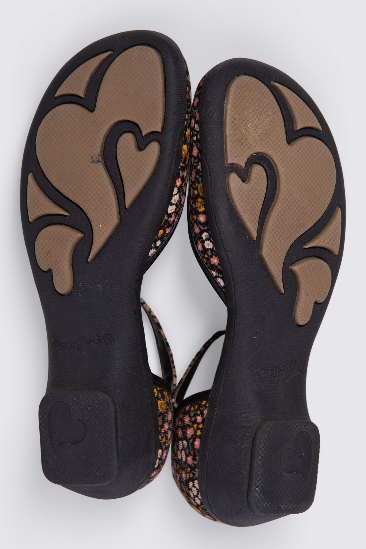 Y2K Floral Corduroy Ankle Strap Shoes