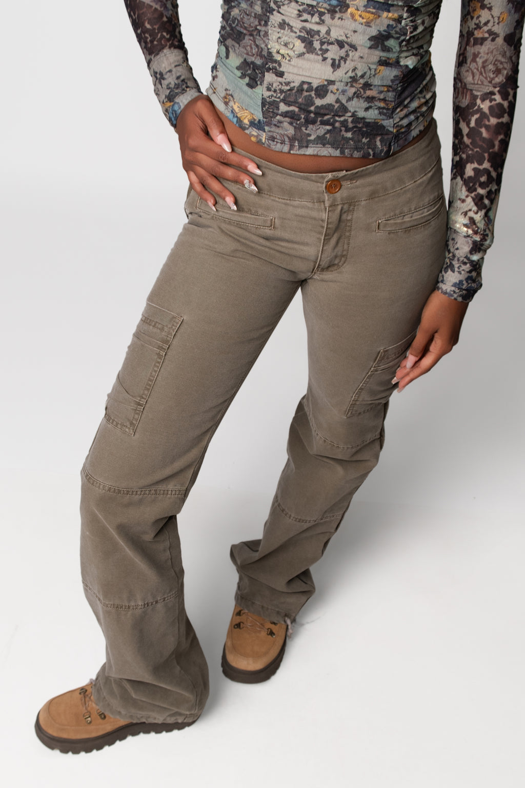 Y2K Euro Naf Naf Lowrise Cargo Flares