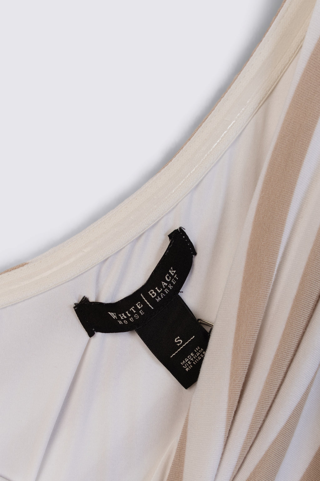 WHBM Striped One Shoulder Jersey Top
