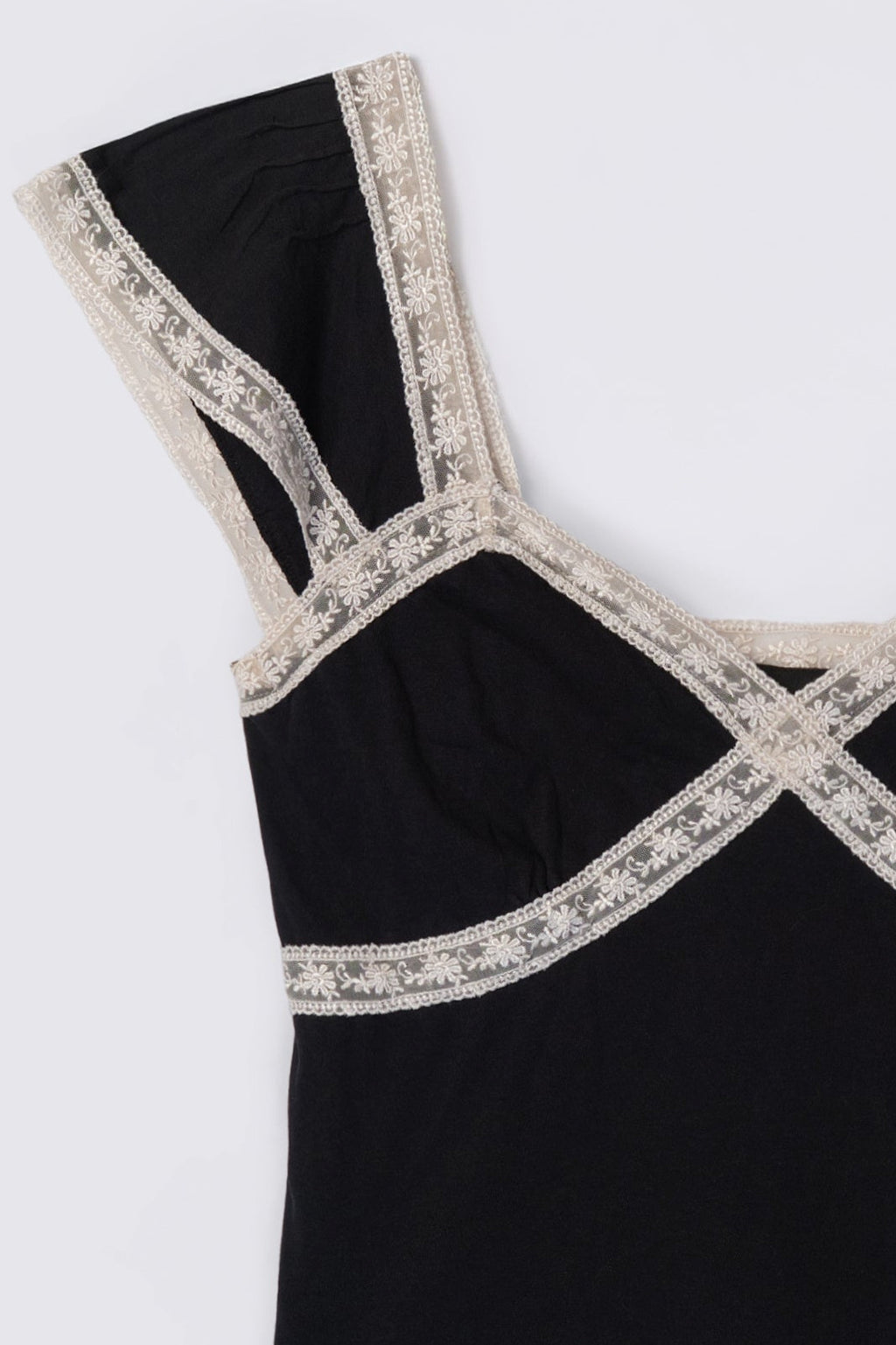 The Limited Lace Trim Tie Back Babydoll Top