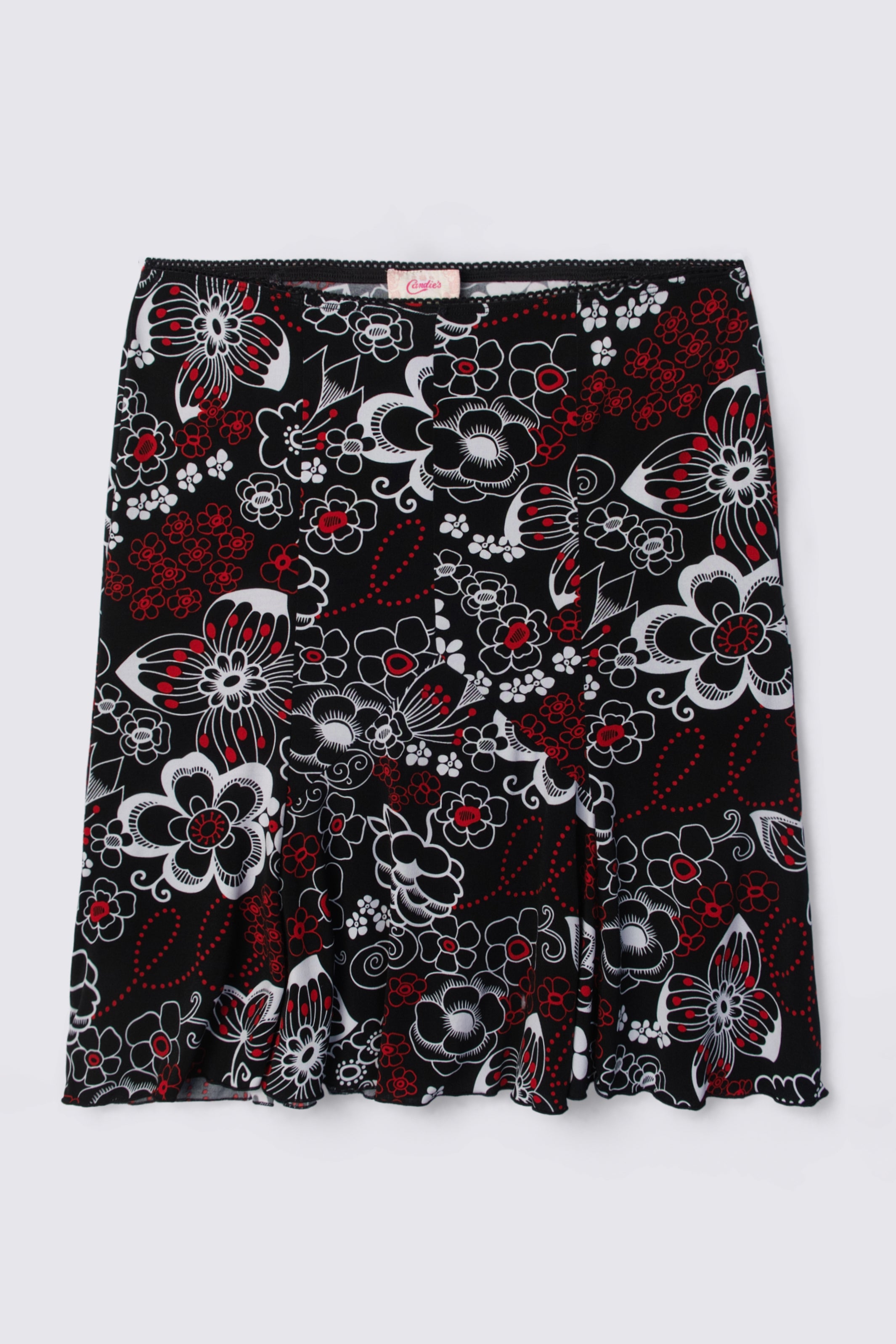 Y2K Candie's Floral Print Slip Skirt