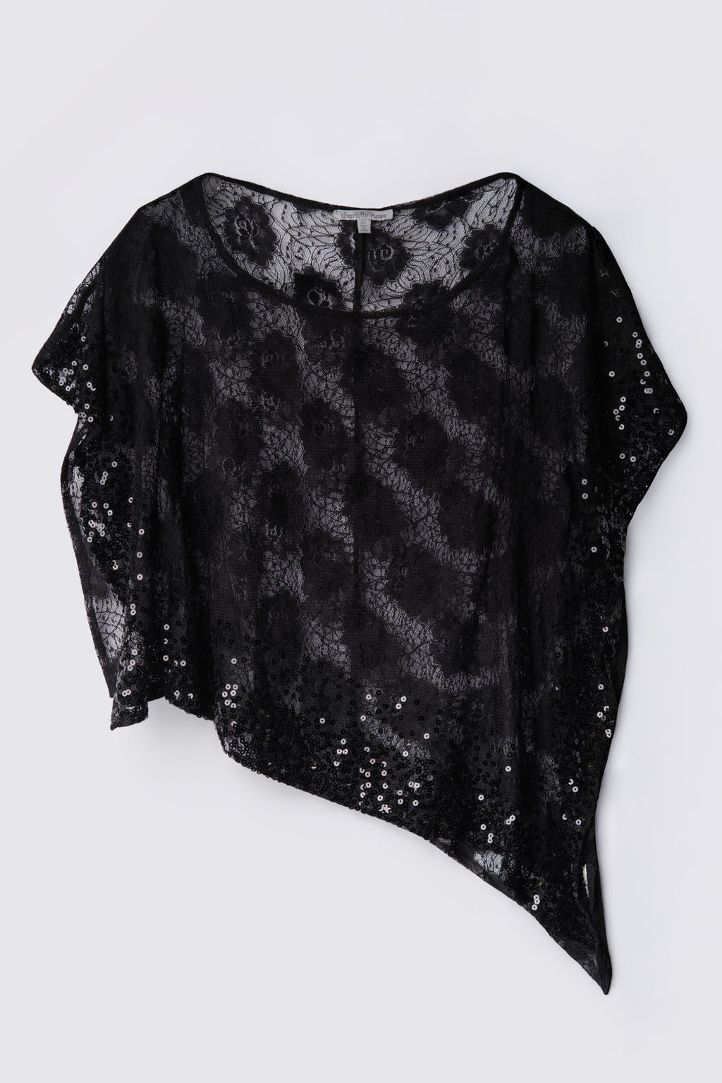 Charlotte Russe Asymmetric Lace Poncho Top