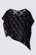 Charlotte Russe Asymmetric Lace Poncho Top