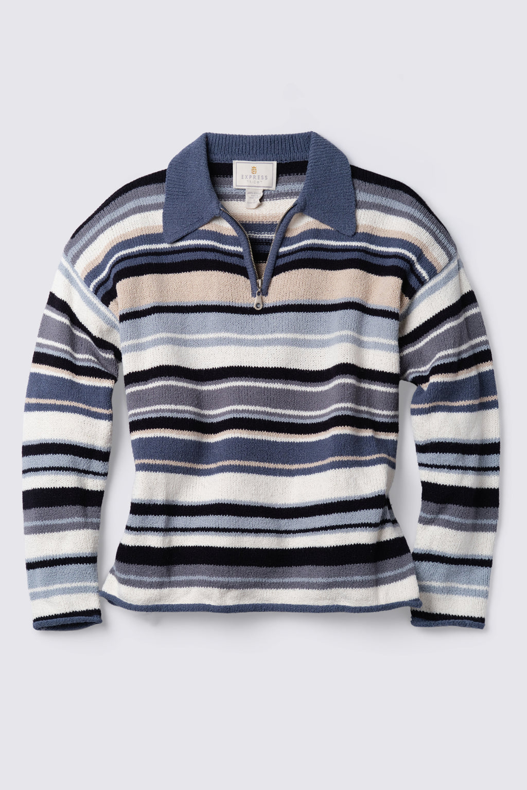 90s Express Striped Zip Sweater