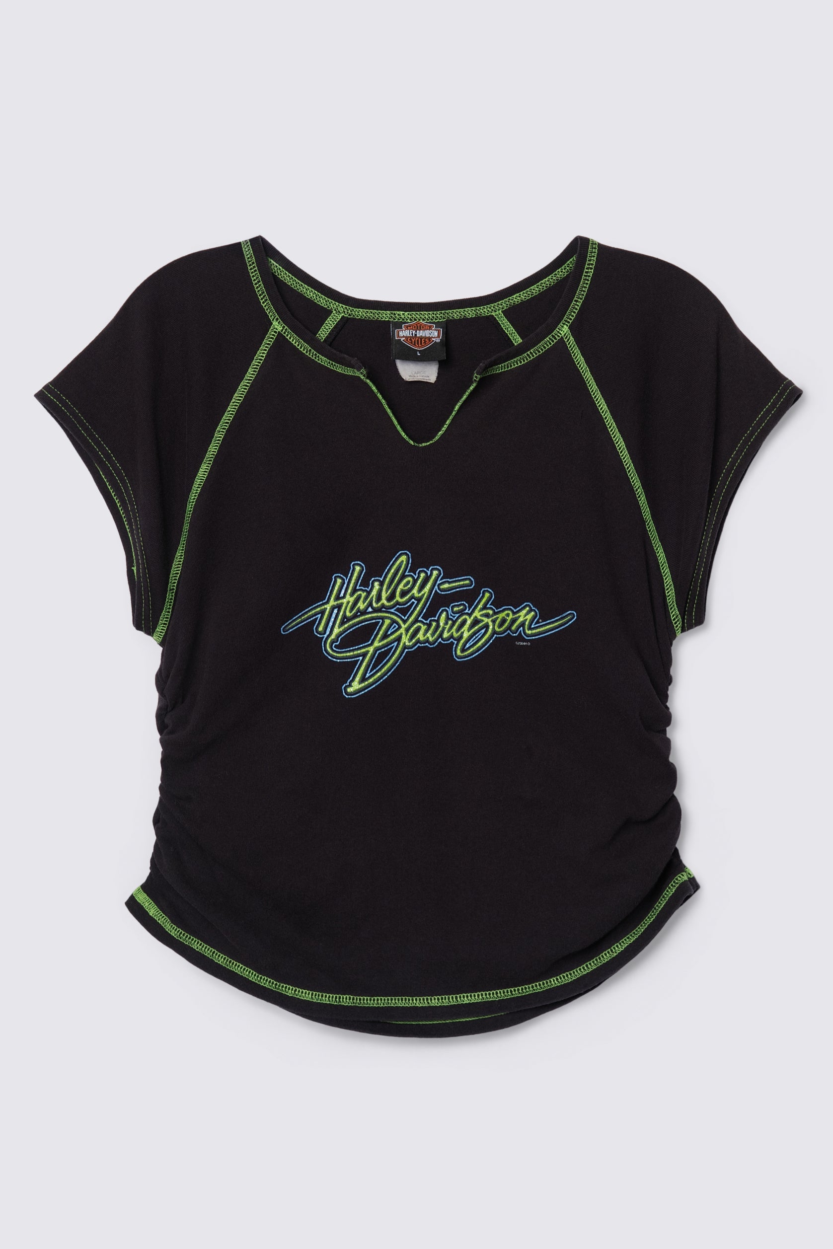 Y2K Harley Ruched Side Baby Tee