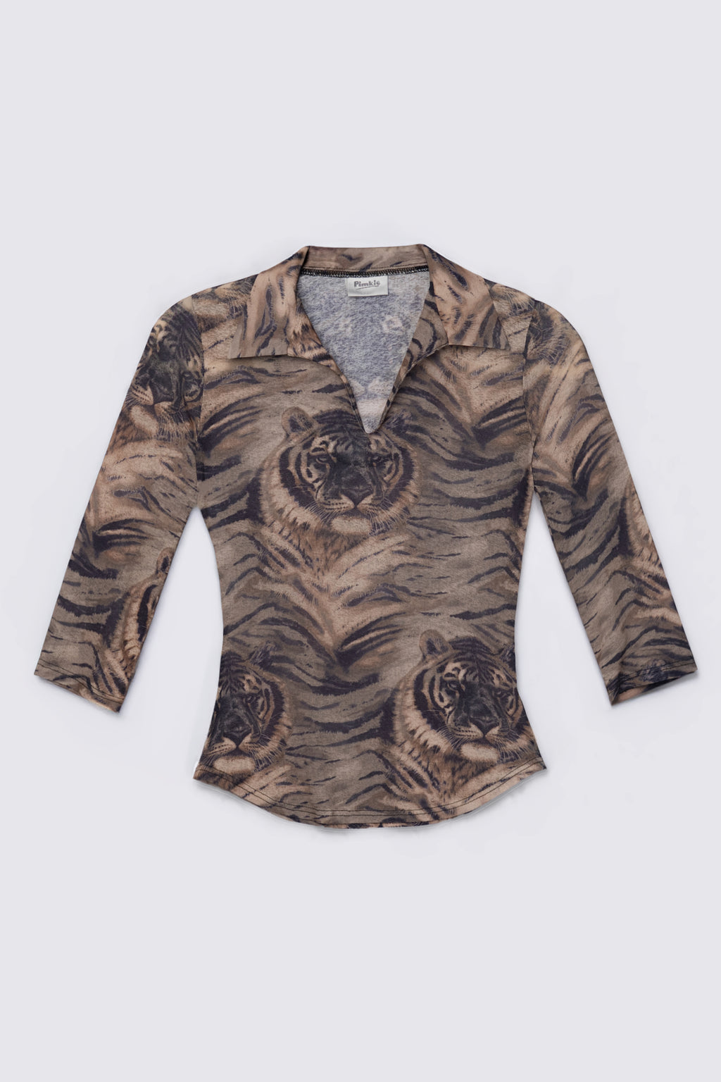 Y2K Euro Pimkie Tiger Print Top