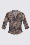 Y2K Euro Pimkie Tiger Print Top