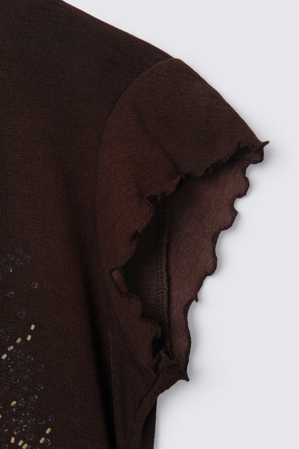 Y2K XOXO Mesh Glitter Top