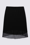 Y2K Exact Change Stretchy Mesh Slip Skirt