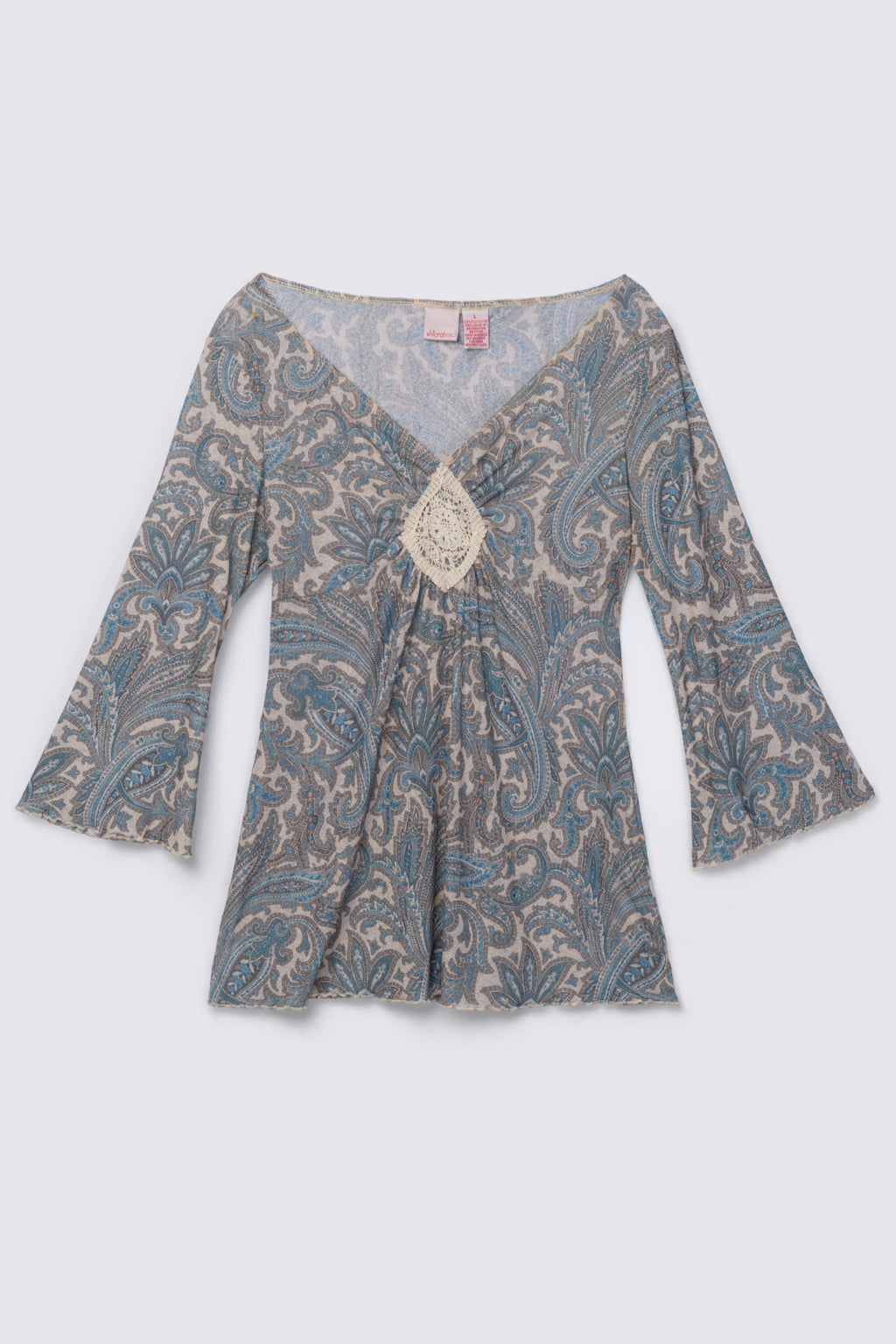 Y2K Xhilaration Sheer Bell Sleeve Fairy Top