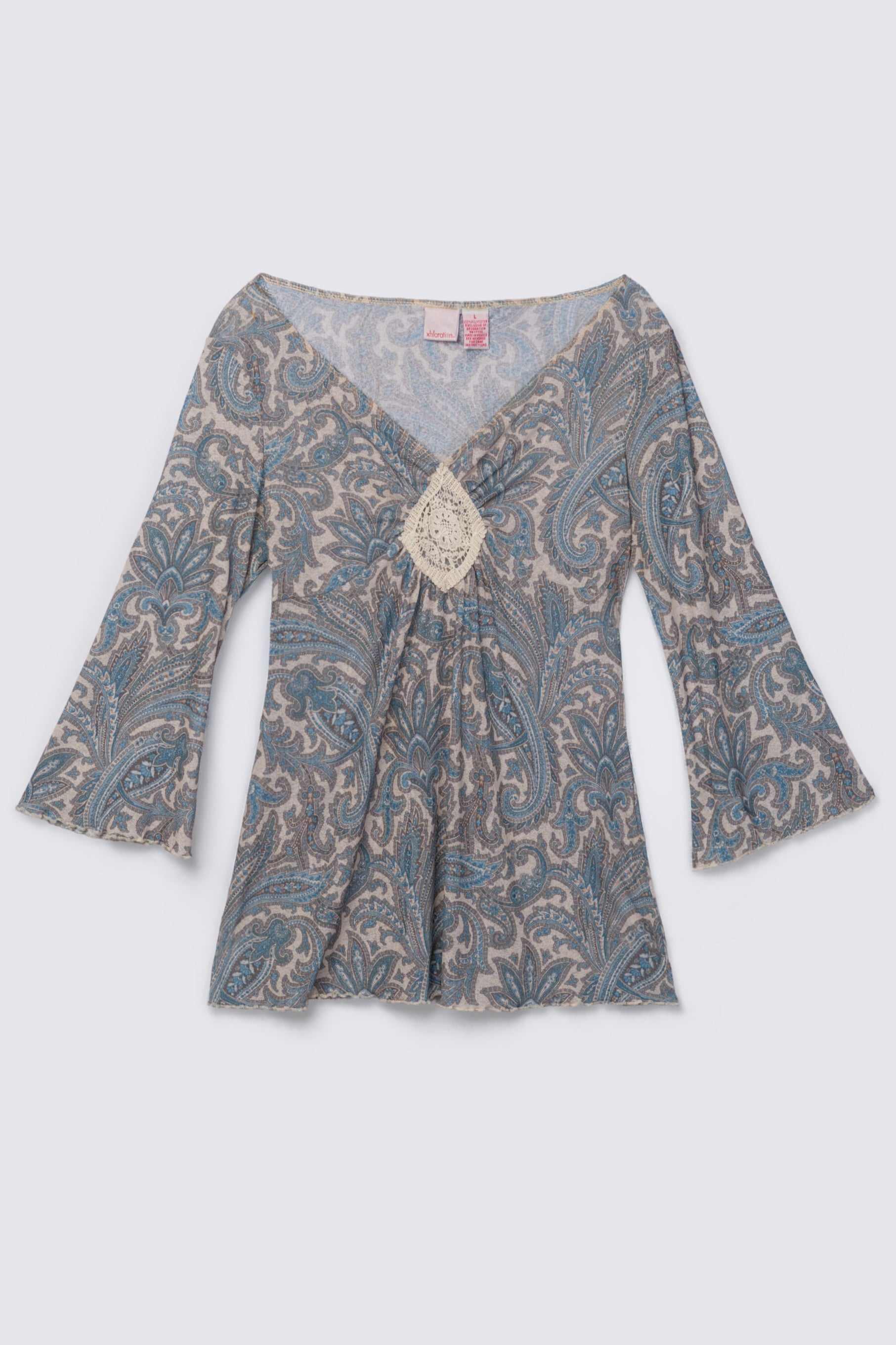 Y2K Xhilaration Sheer Bell Sleeve Fairy Top