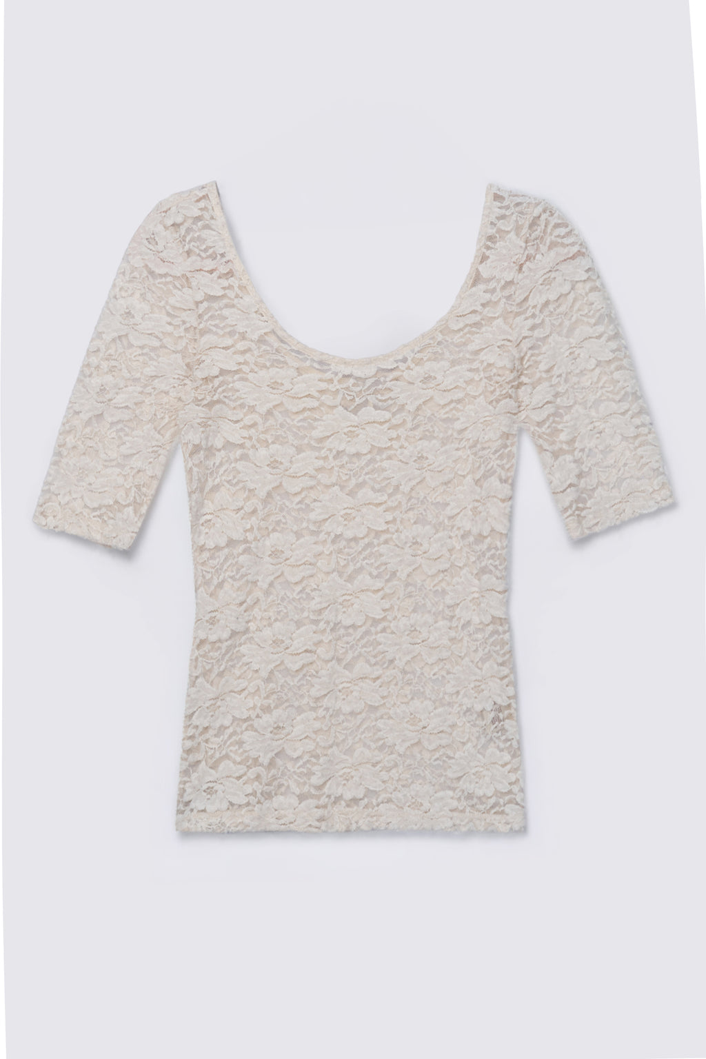00s Mudd Stretchy Lace Scoop Neck Top