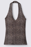Y2K Formula X Leopard Halter Top