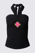 Y2K Euro Beaded Convertible Halter Tube Top