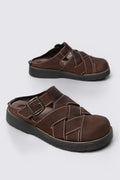 Y2K Candies Woven Leather Clogs
