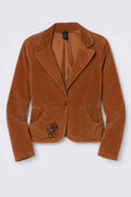 Y2K Fitted Sequin Applique Blazer