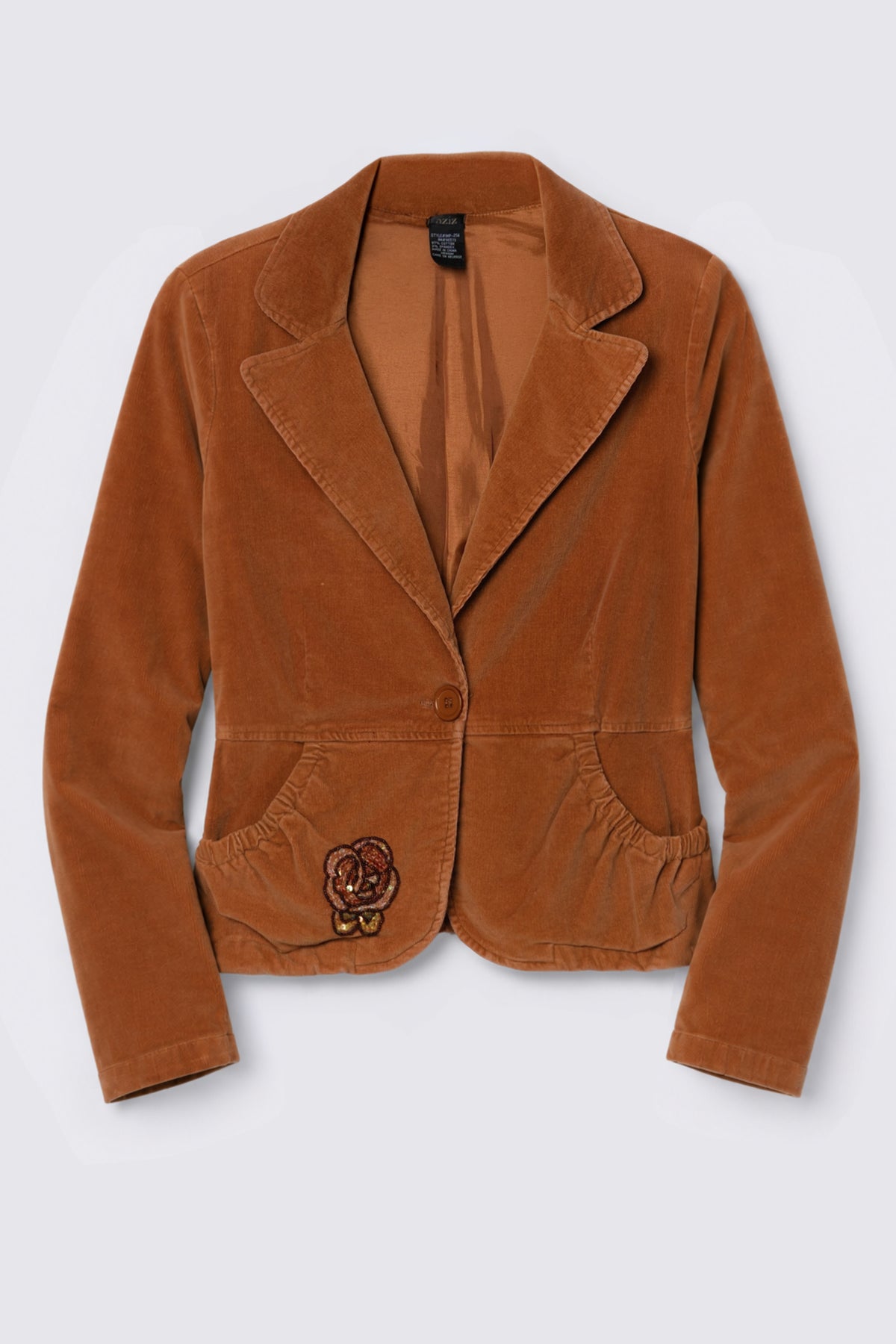 Y2K Fitted Sequin Applique Blazer