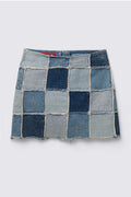 Y2K Zana Di Patchwork Mini Skirt