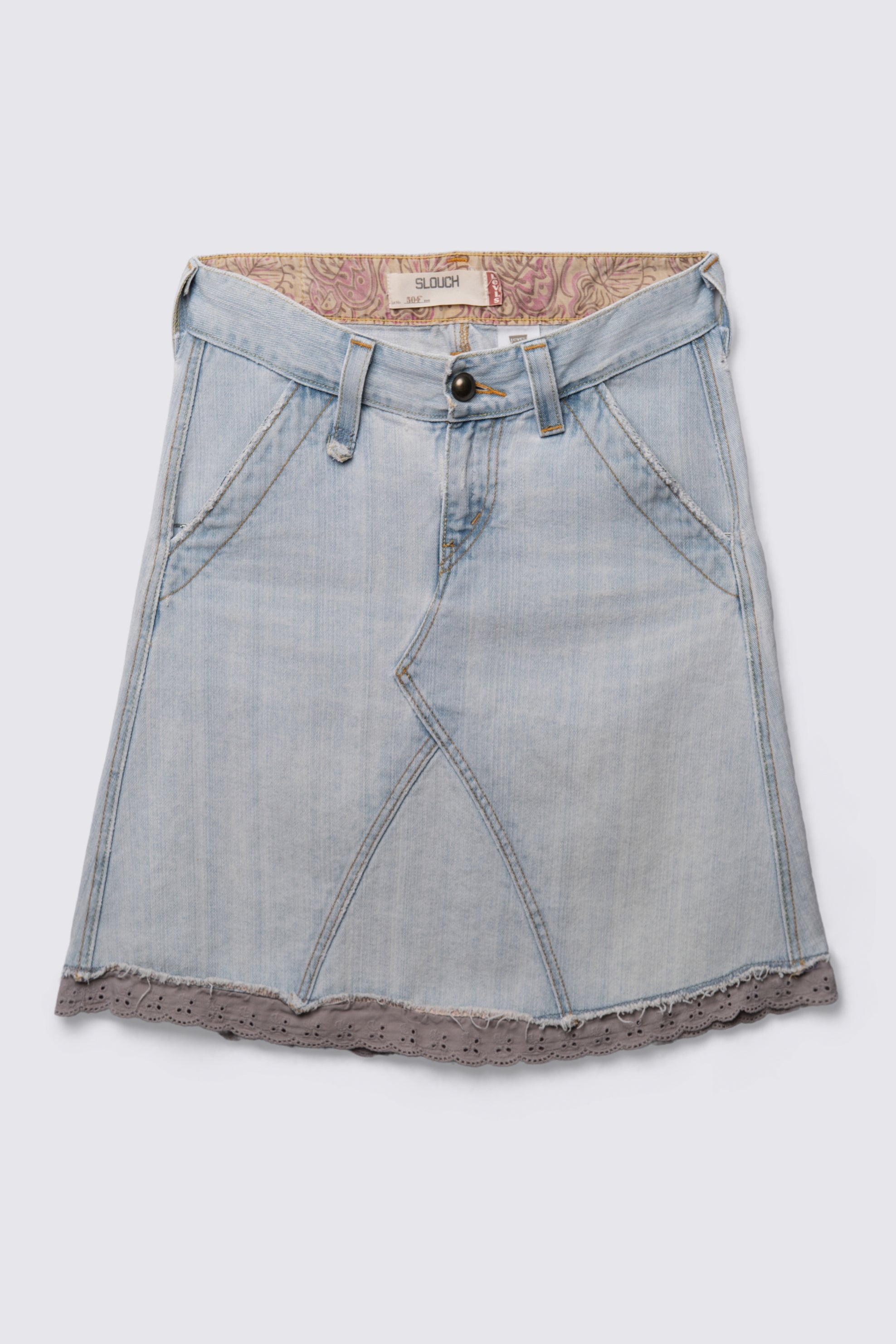 Y2K Levi's 504 Slouch Lowrise Denim Skirt