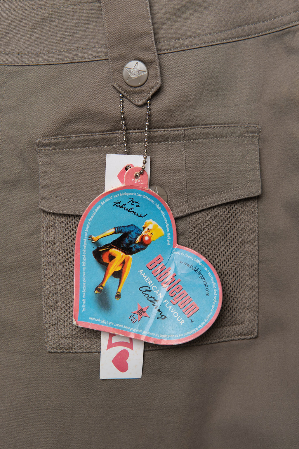Y2K Bubblegum Snap Pocket Flare Trousers