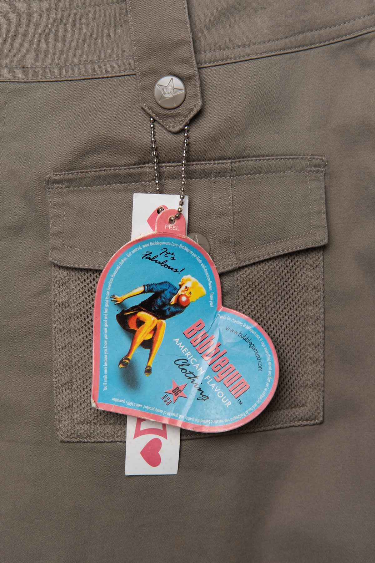 Y2K Bubblegum Snap Pocket Flare Trousers