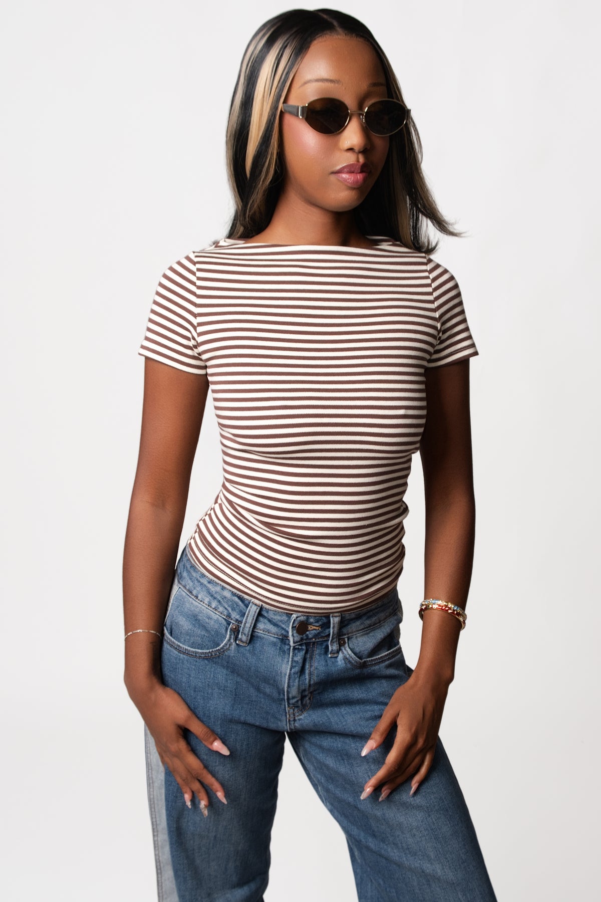 Belinda Boat Neck Baby Tee
