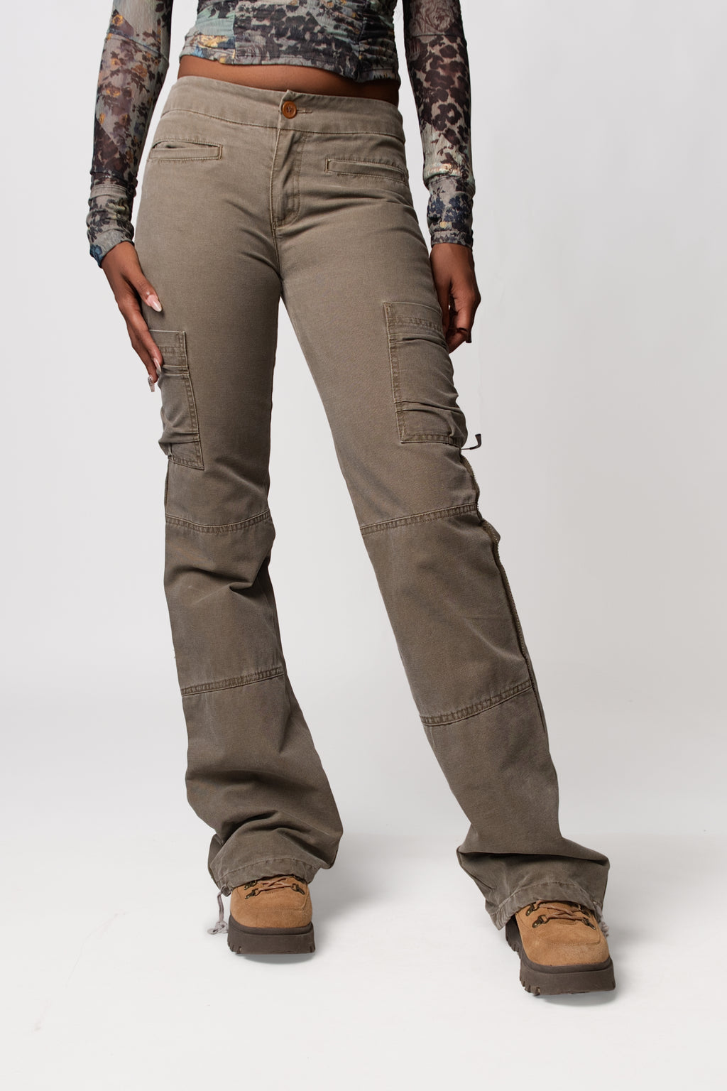 Y2K Euro Naf Naf Lowrise Cargo Flares