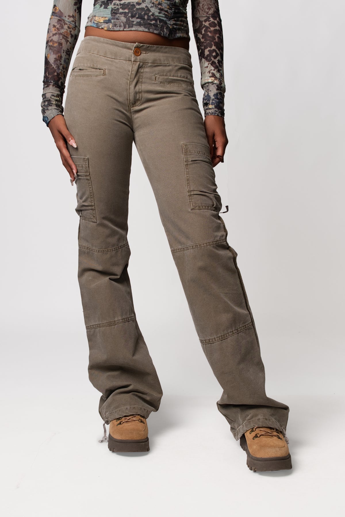 Y2K Euro Naf Naf Lowrise Cargo Flares