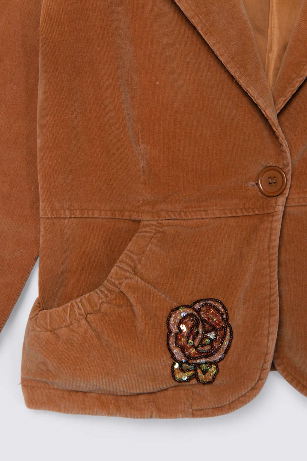 Y2K Fitted Sequin Applique Blazer