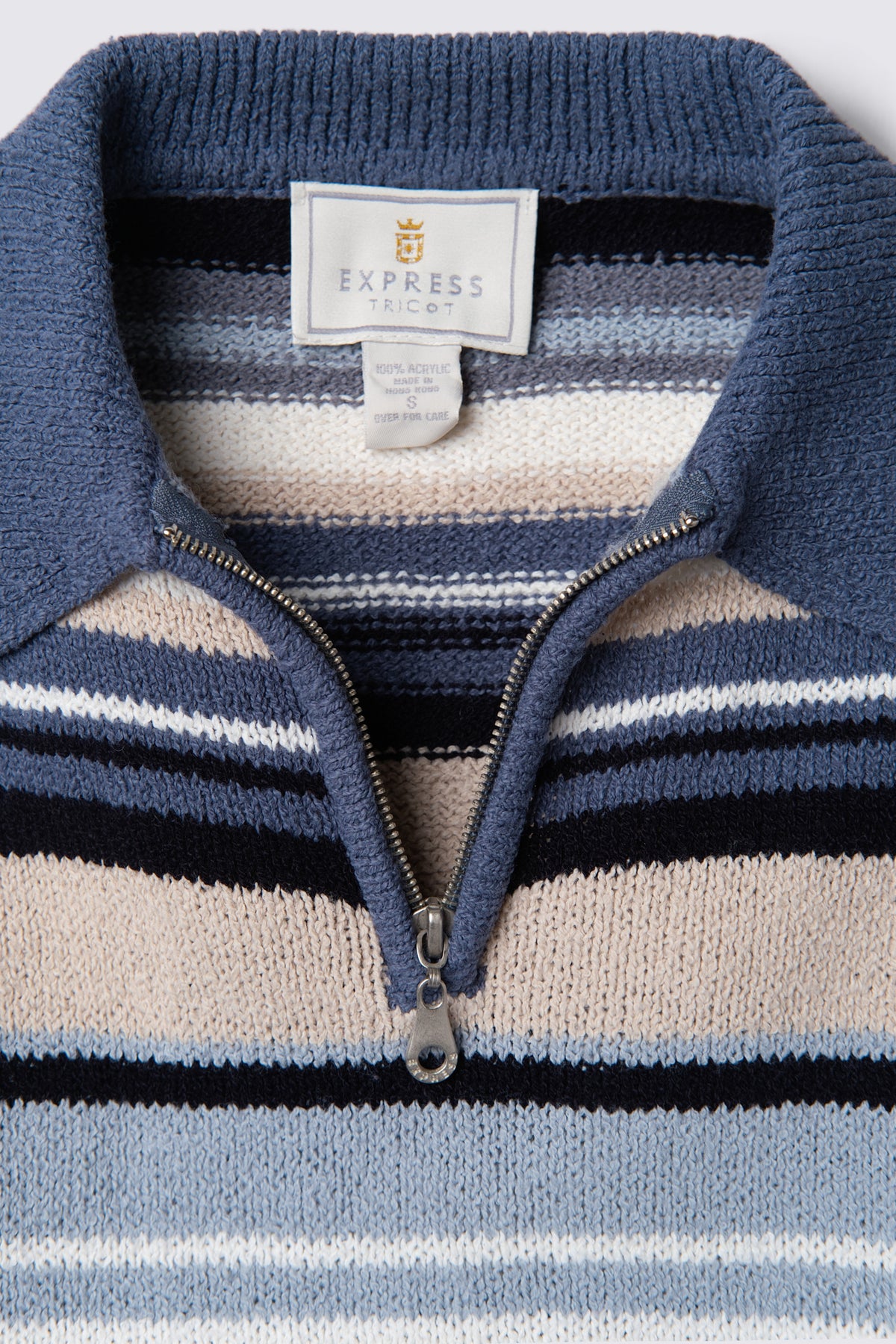 90s Express Striped Zip Sweater