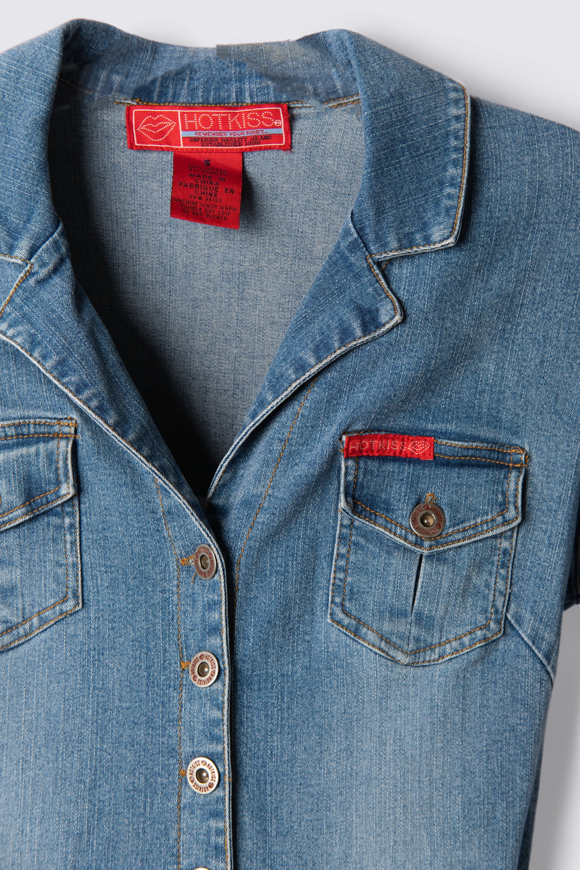 Y2K Hot Kiss Lowrise Belted Denim Mini Dress