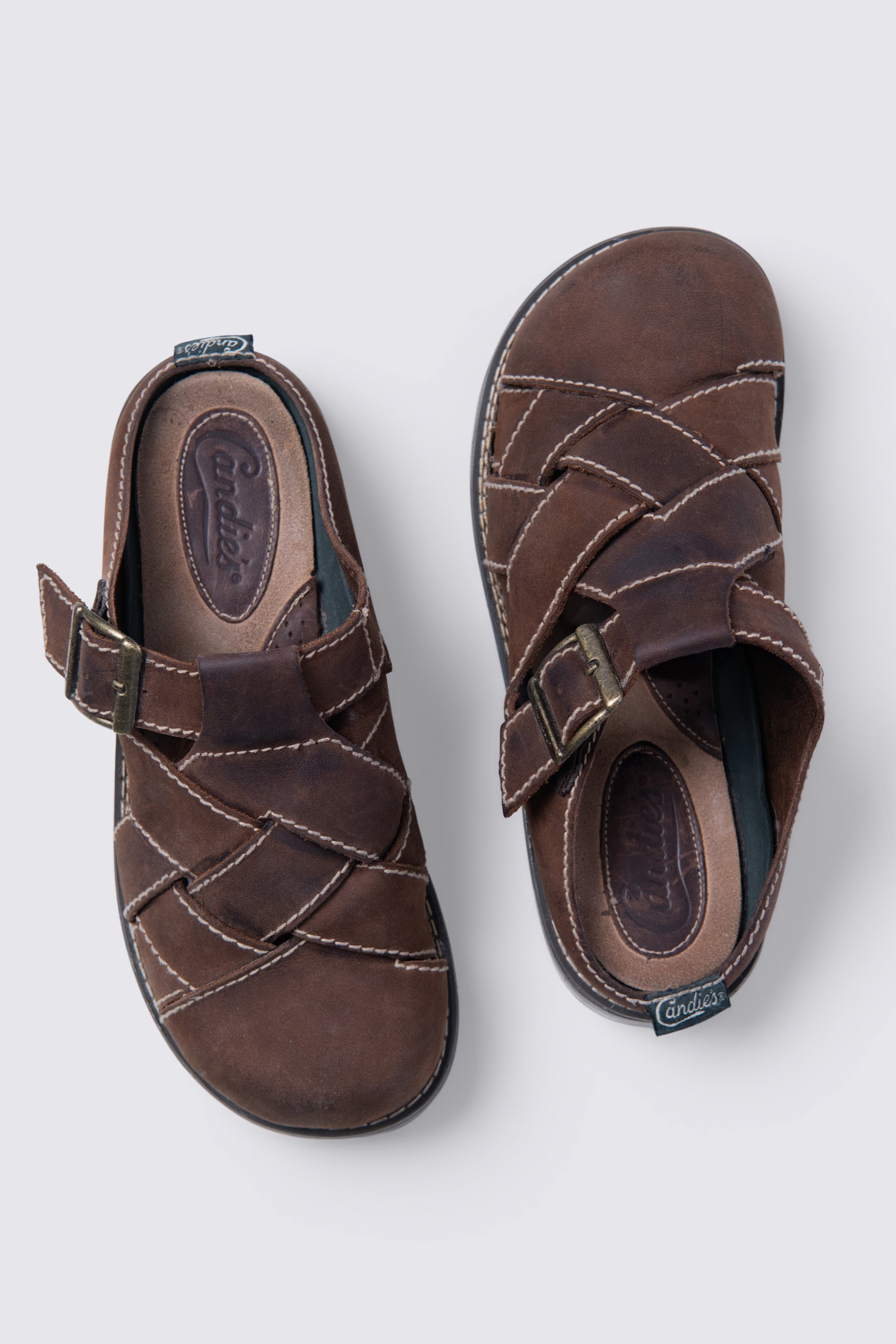 Y2K Candies Woven Leather Clogs