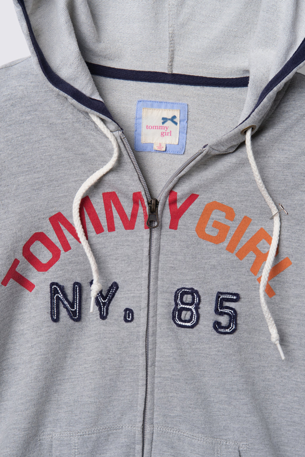 Y2K Tommy Girl Spellout Full-Zip Hoodie