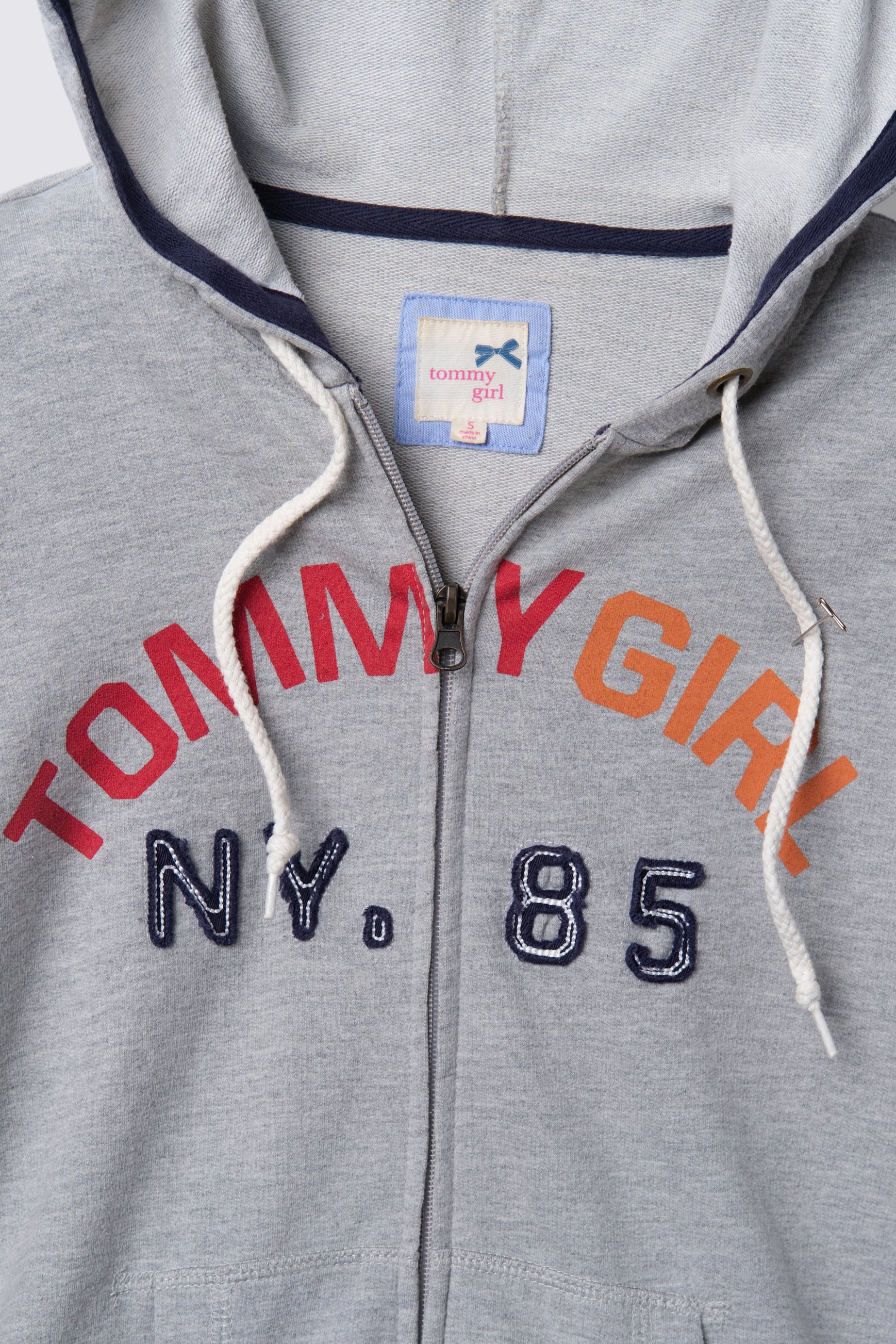 Y2K Tommy Girl Spellout Full-Zip Hoodie