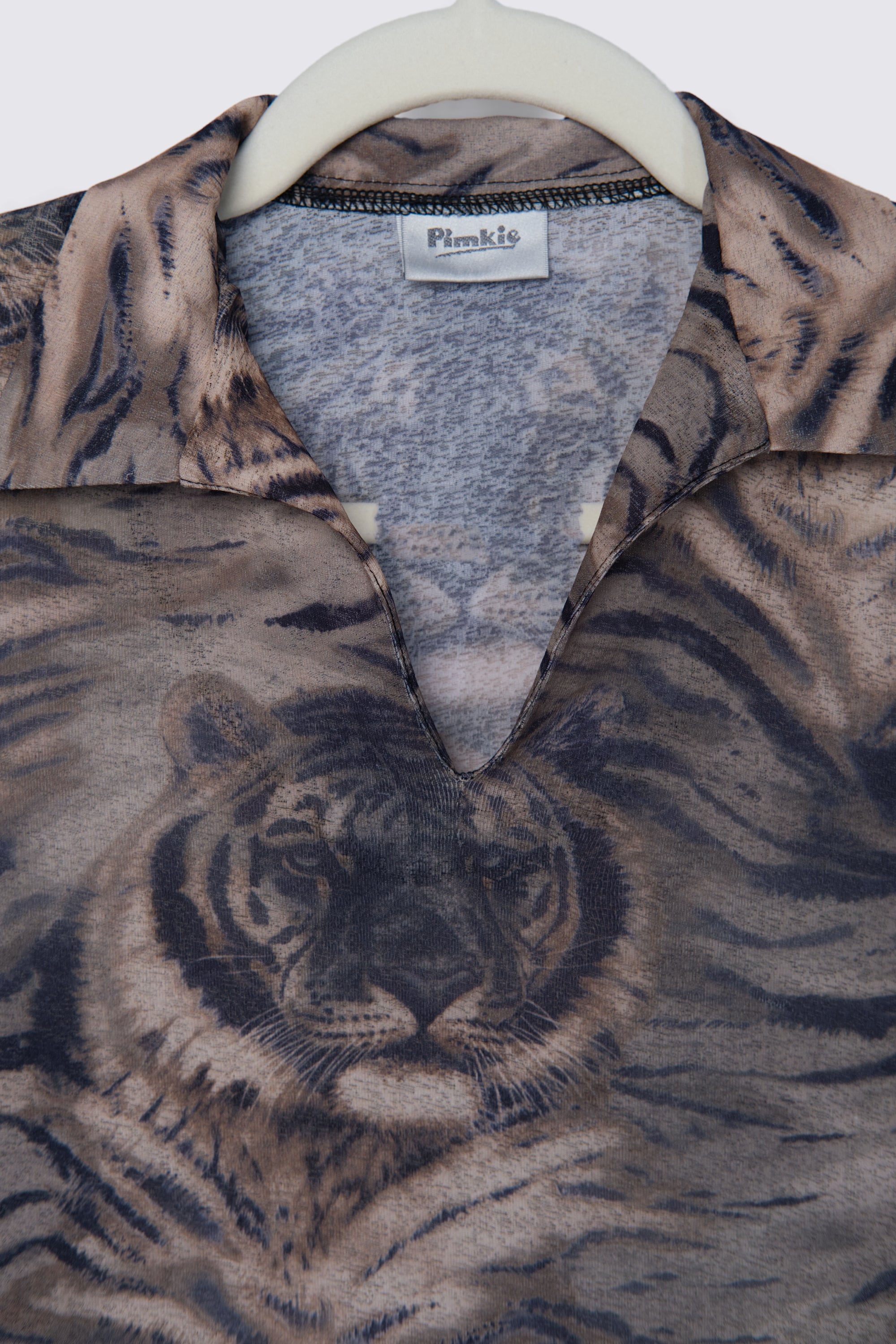 Y2K Euro Pimkie Tiger Print Top