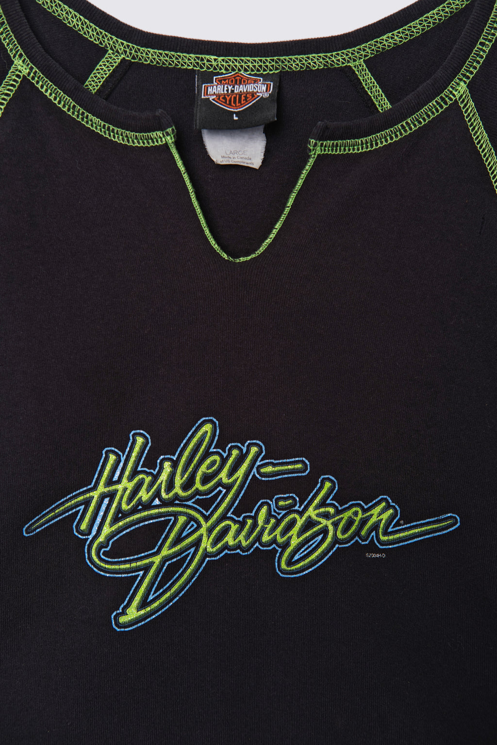 Y2K Harley Ruched Side Baby Tee